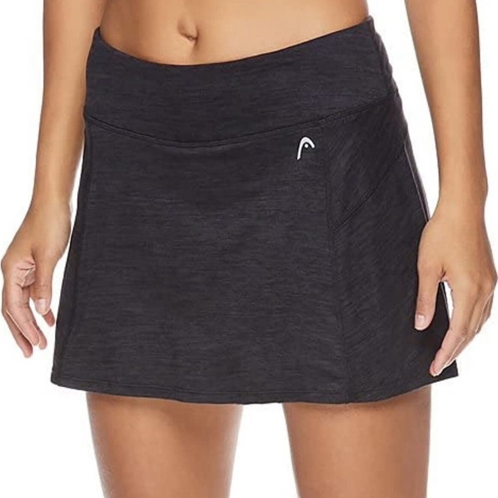 Head NWT Swing Stripe Athletic Tennis Sports Active Skort Black Gray Large $45